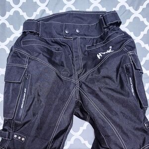 HWK Motorcycle Pants Sz S 30w / 32 Inseam Black Cordura Armor *Read Description*